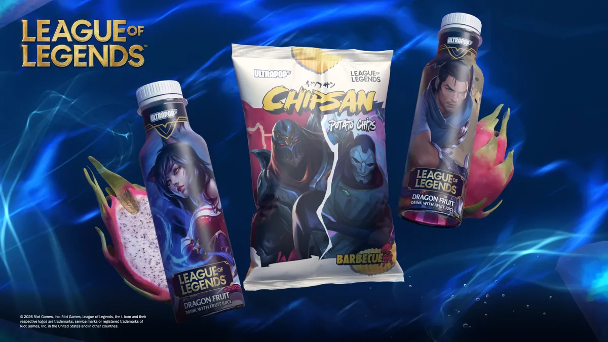 ULTRAPOP officially licensed League of Legends drinks and snacks selection